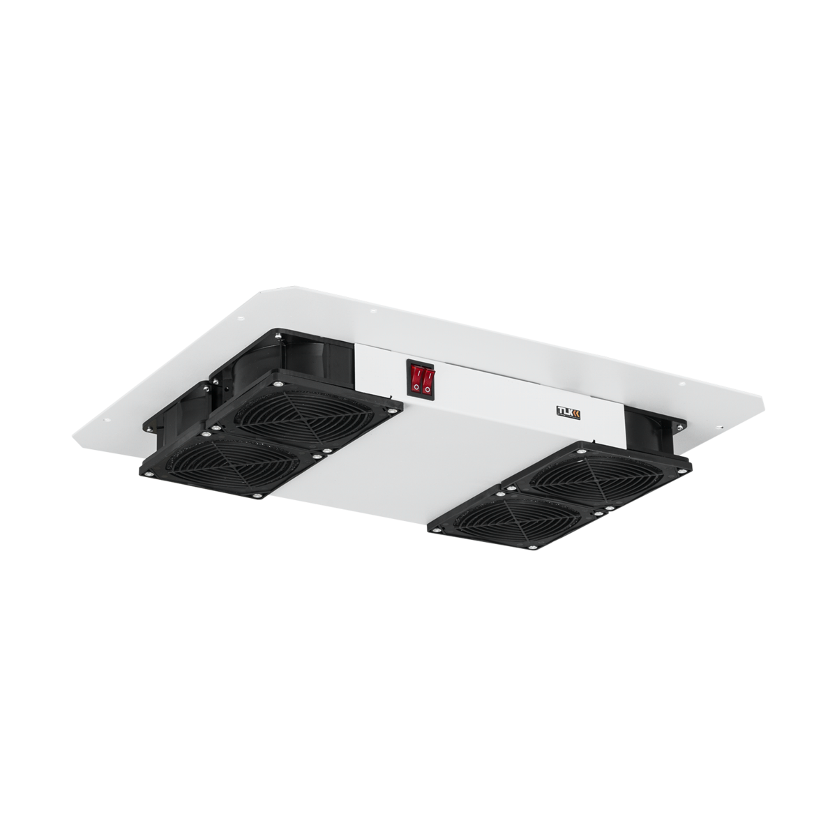Вентиляторный блок TLK для напольных шкафов серий TFR, TFL, TFA, 4 вентилятора, нижние решетки пластиковые с фильтром, без шнура питания, серый