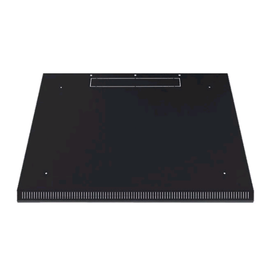 Стандартная сплошная крыша с заглушкой (380х71мм) для кабельного ввода для шкафов серии SZB IT 800x600, цвет черный (RAL 9005
