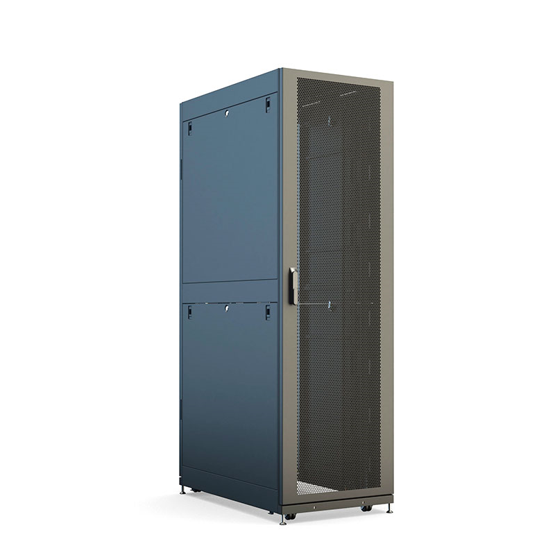 Шкаф телеком. напольный серверный ЦОД 19",48U(600x1200) , ШТ-НП-СЦД-48U-600-1200-П2П передняя дверь перфорированная,задняя перф.двойная. RAL9005
