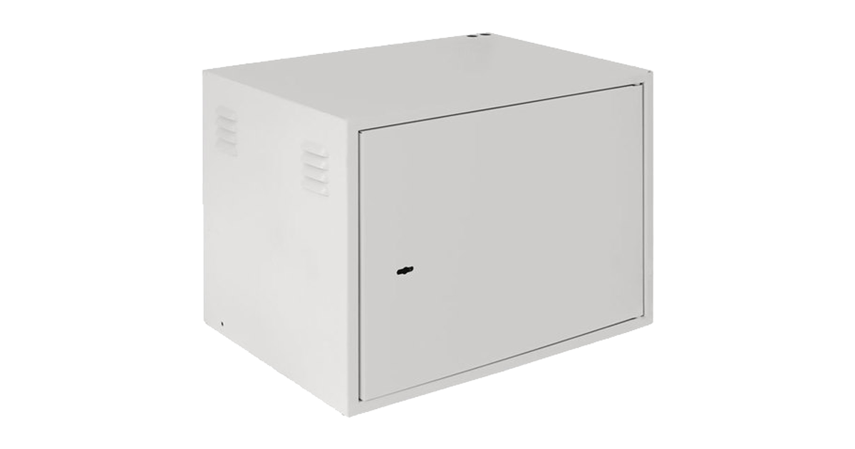 Настенный антивандальный шкаф, 9U, Ш600хВ470хГ450мм, серый