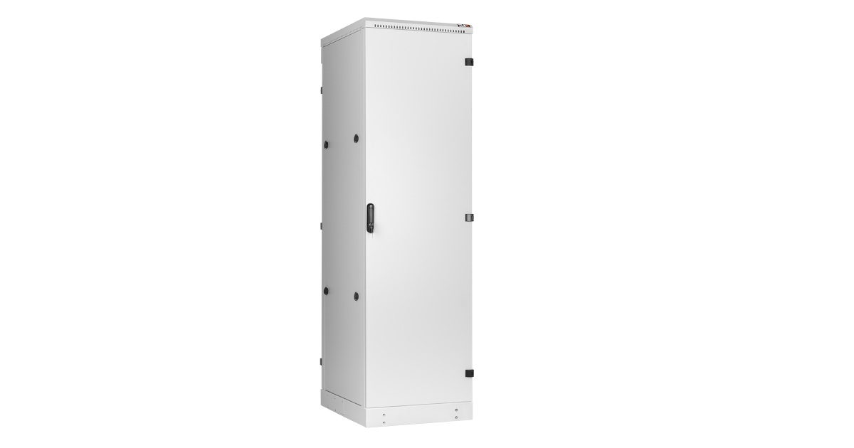 Напольный шкаф 19", 42U, промышленный, цельнометаллические двери, степень защиты IP54, Ш600хВ2070хГ800мм, серый.
