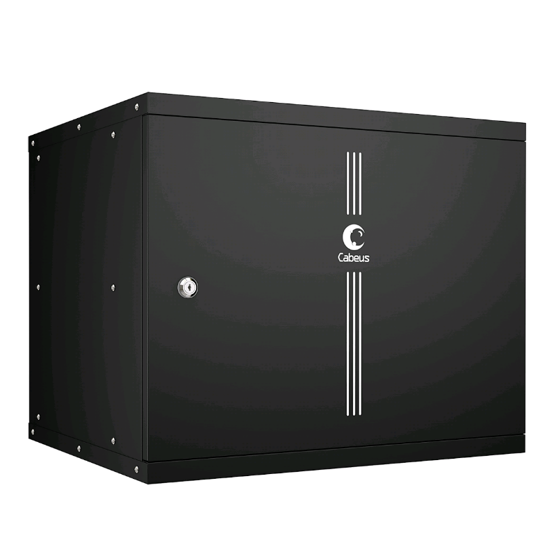 Шкаф телекоммуникационный настенный 19" 9U, серия LIGHT разборный, дверь металл, цвет черный