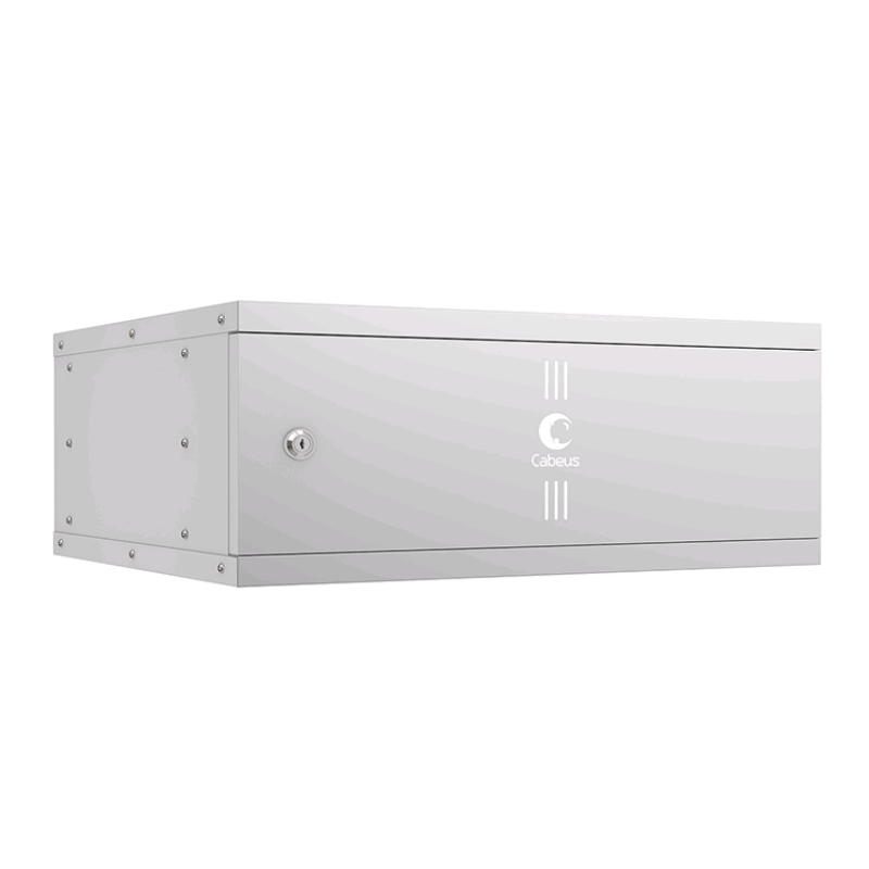 Шкаф телекоммуникационный настенный 19" 4U, серия LIGHT разборный, дверь металл, цвет серый