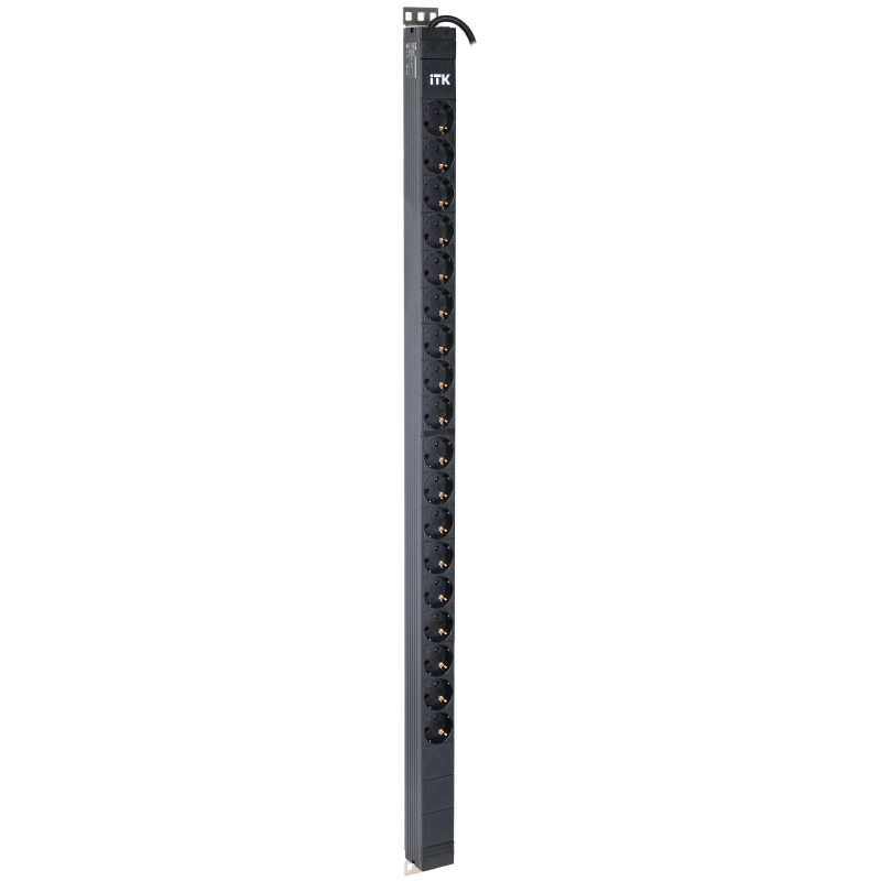 ITK PDU верт. 24U 1ф 16А 18 роз. Schuko каб. 3м Schuko