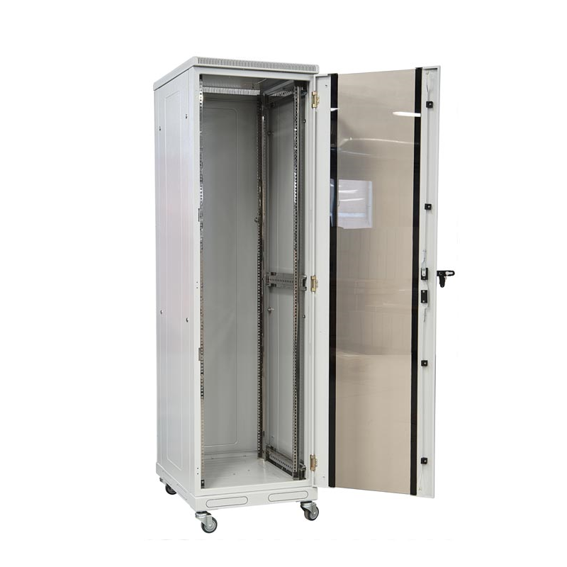 Шкаф телекоммуникационный напольный 19",24U(600x600), ШТ-НП-24U-600-600-С, передняя дверь стекло ССД