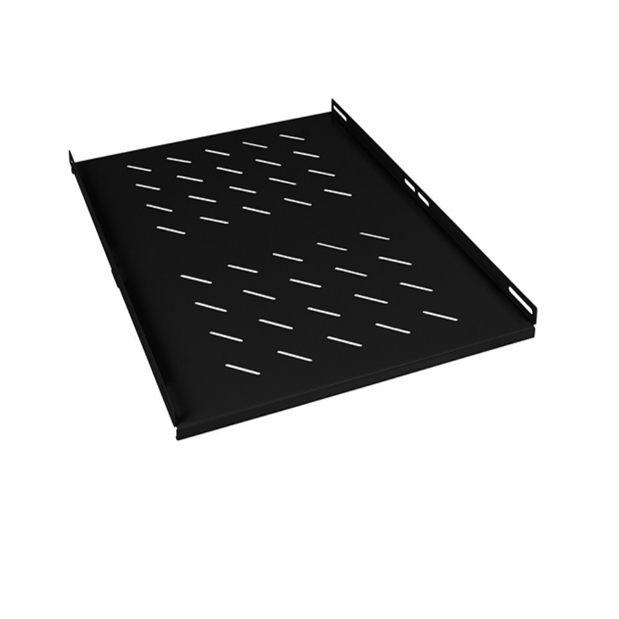 Полка 19" перфорированная глубиной 700 мм для напольных шкафов глубиной 1000 мм, цвет черный (RAL 9004)