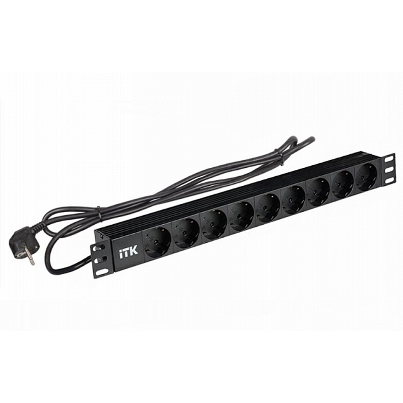 ССД PH22-9D1-P ITK PDU 9 розеток нем. ст, 1U, шнур 2м вилка нем. ст ПВХ чер