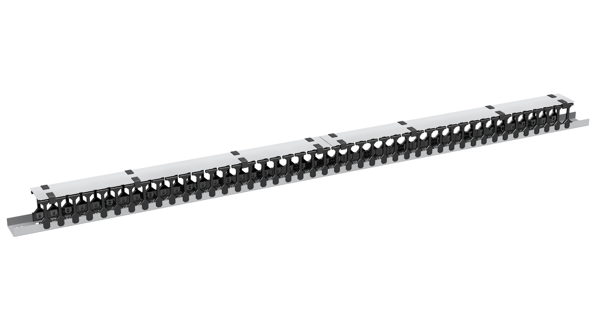 Органайзер кабельный вертикальный, 47U, для шкафов серий TFR-R, TFI-R и TFA, Ш97хГ110мм, металлический, с пластиковыми пальцами, с крепежом, цвет серы