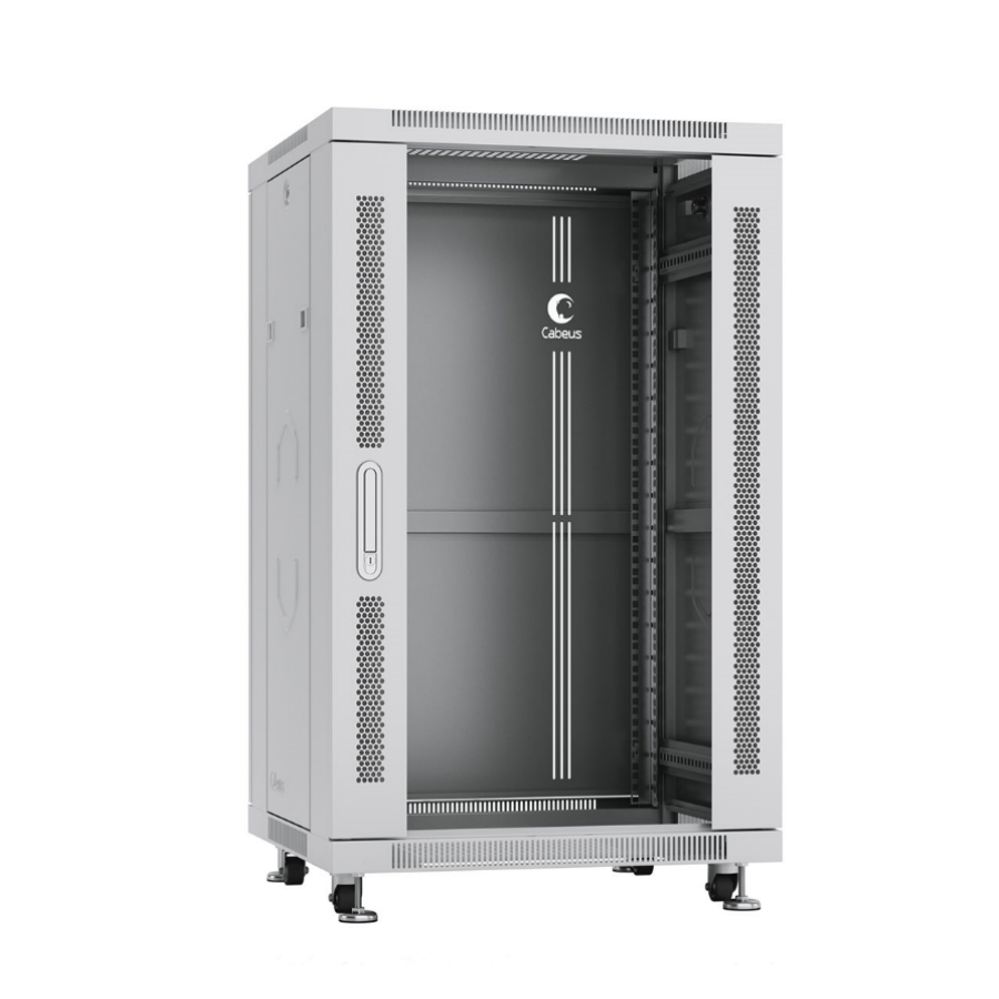 Шкаф монтажный телекоммуникационный 19" напольный для распределительного и серверного оборудования 18U 600x600x988mm (ШхГхВ) пе