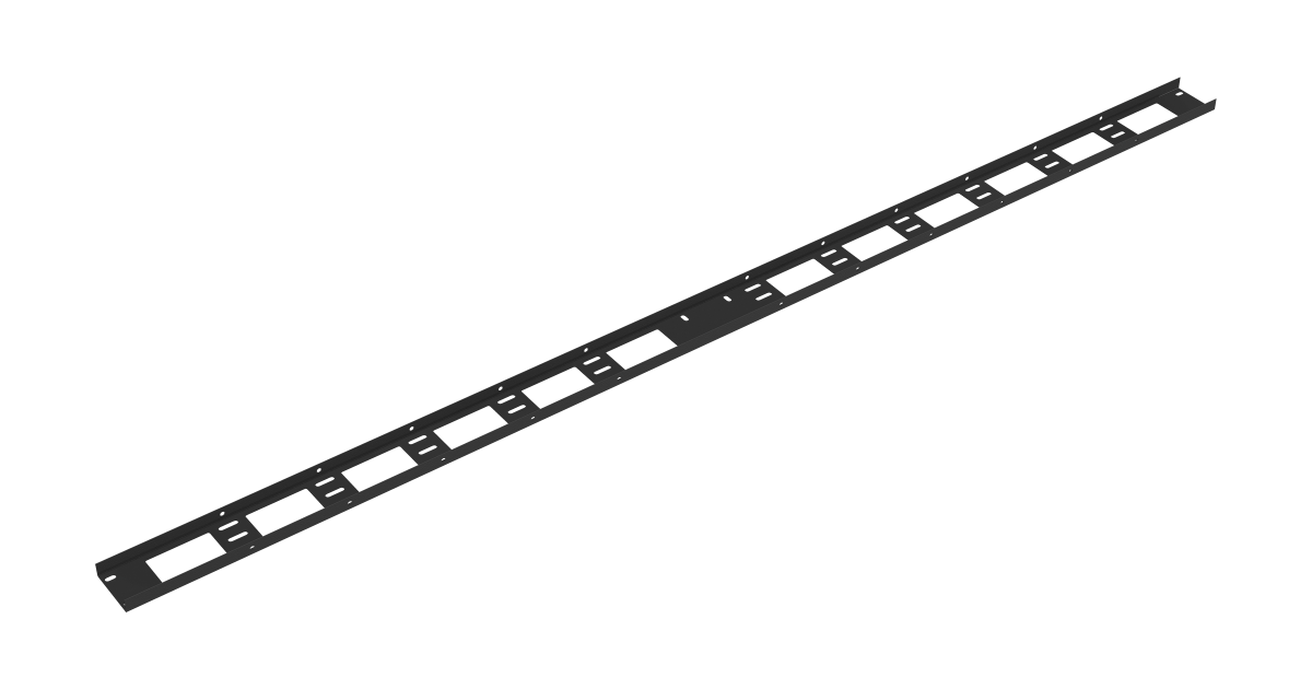 Органайзер кабельный вертикальный, 42U, для шкафов серий TFI-R, Ш75хВ1798хГ20мм, металлический, с крепежом, цвет черный