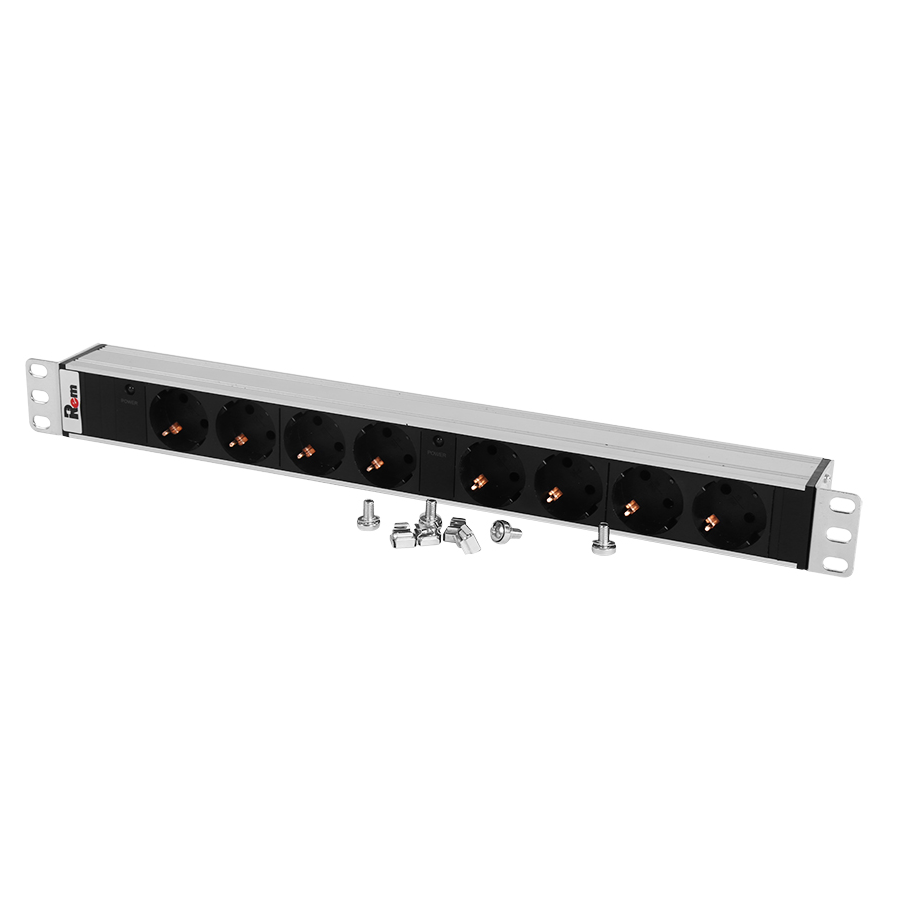 Гор блок розеток Rem-32, 1×32А, инд, 8S, 19", колодка
