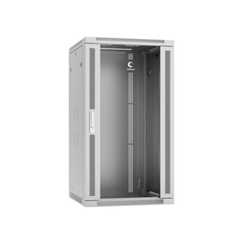 Шкаф телекоммуникационный настенный разобранный 19" 22U 600x450x1082mm (ШхГхВ) дверь стекло, цвет серый (RAL 7035)