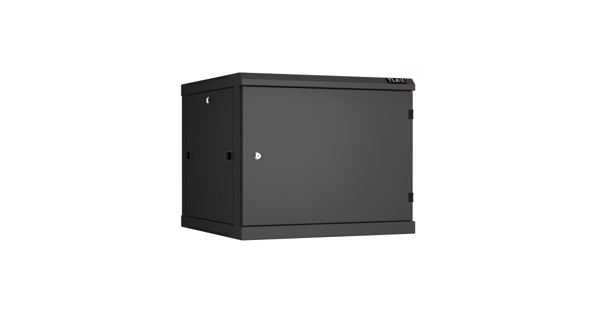 Настенный разборный шкаф TLK 19", 9U, металлическая дверь, Ш600хВ503хГ600мм, 2 пары монтажных направляющих, черный