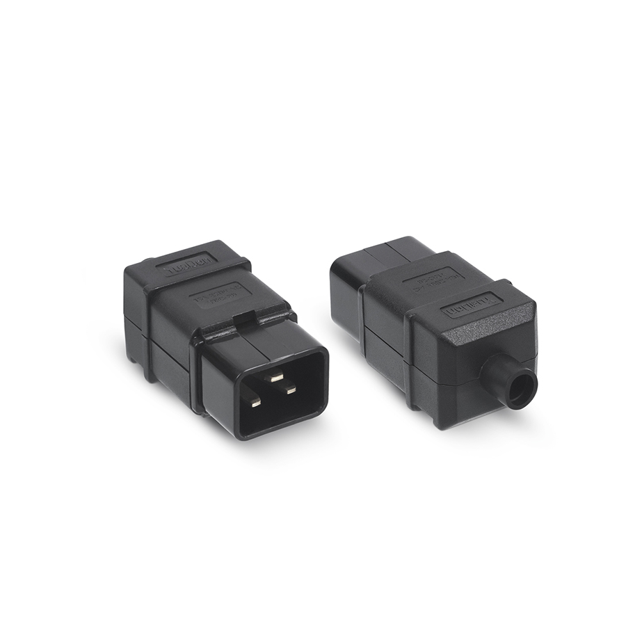 Вилка С20 разборная, 16А, 250 V, черная