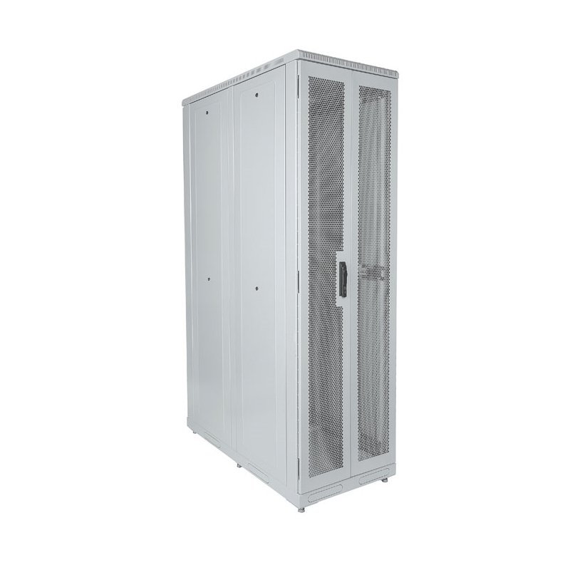 Шкаф телекоммуникационный напольный серверный 19",47U(800x1200) , ШТ-НП-С-47U-800-1200-П2П передняя дверь перфорипрованная,задняя перф.двойная. ССД