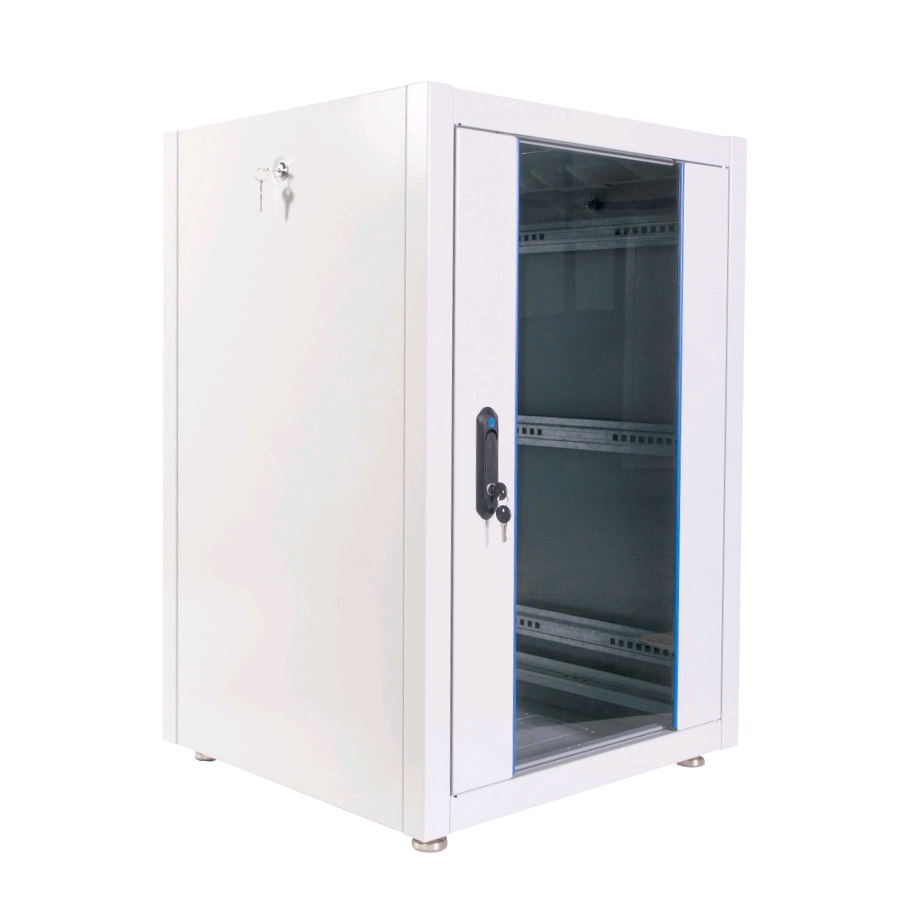 Шкаф телекоммуникационный напольный ЭКОНОМ 18U (600 × 600) дверь стекло, дверь металл