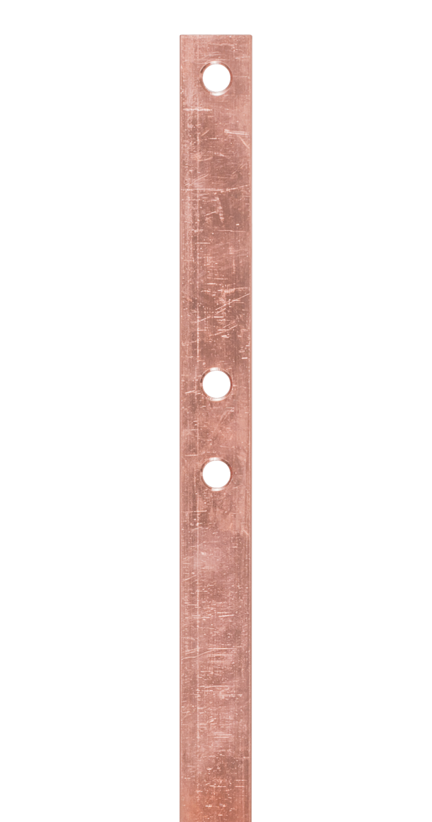 Шина заземления TLK, медная 33U, 4 клеммы, вертикальная