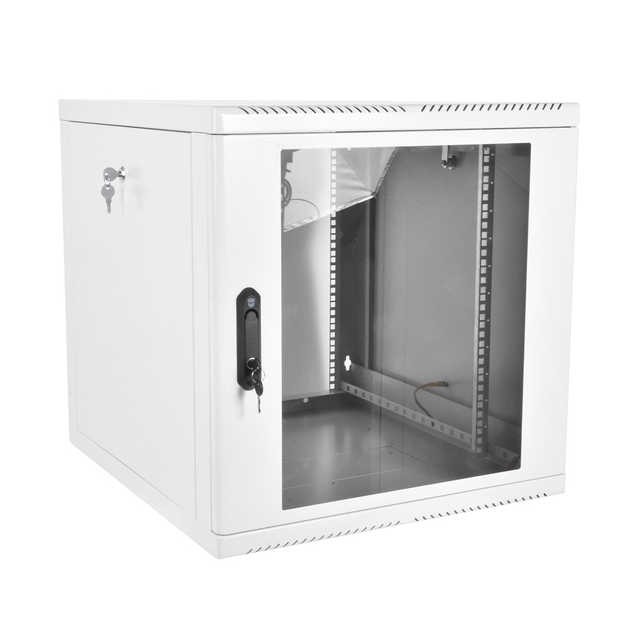 Шкаф  телекоммуникационный настенный разборный 12U (600x520), съёмные стенки, дверь стекло