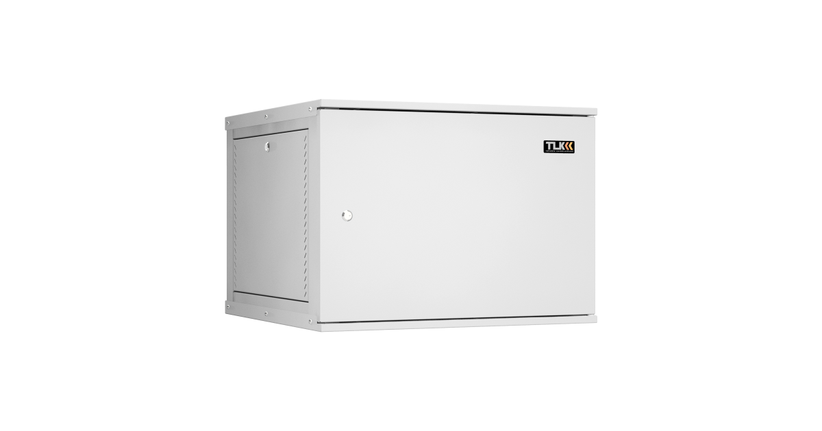 Настенный разборный шкаф TLK 19", 9U, цельнометаллическая дверь, Ш600хВ436хГ600мм, 2 пары монтажных направляющих, серый