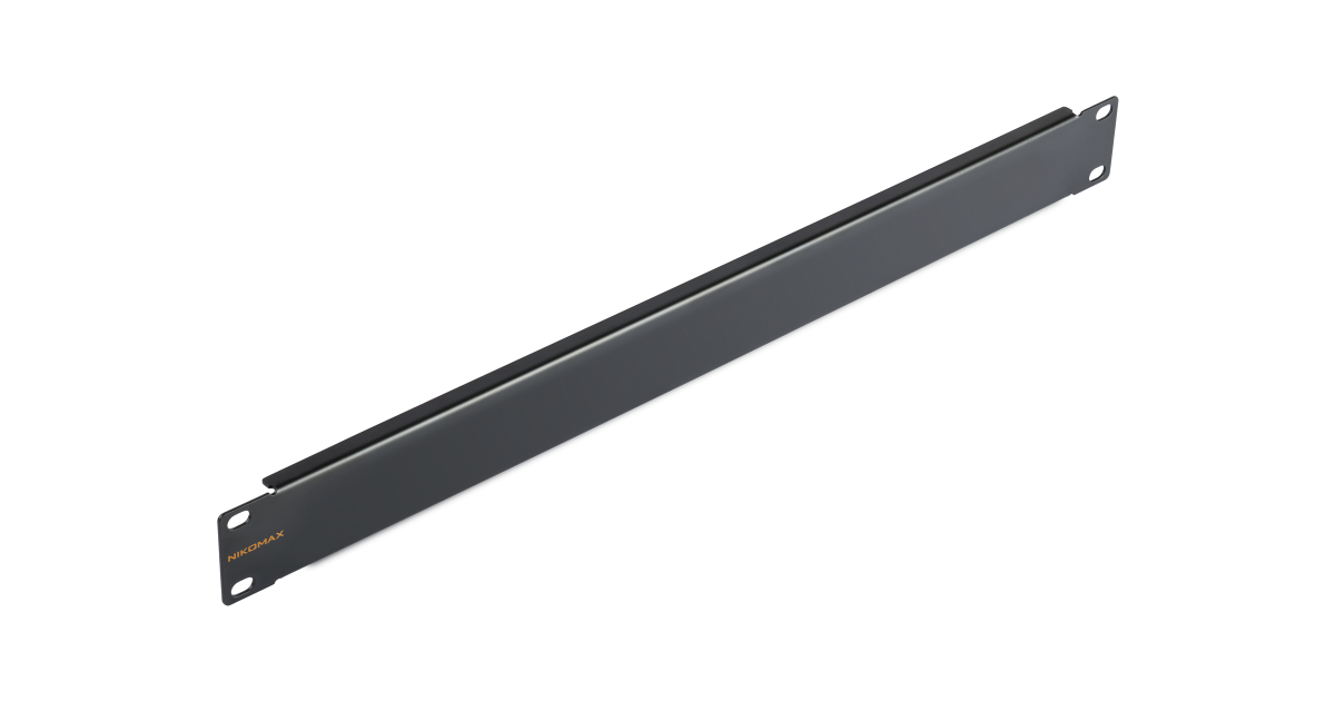 Панель-заглушка NIKOMAX 19", 1U, металлическая, черная