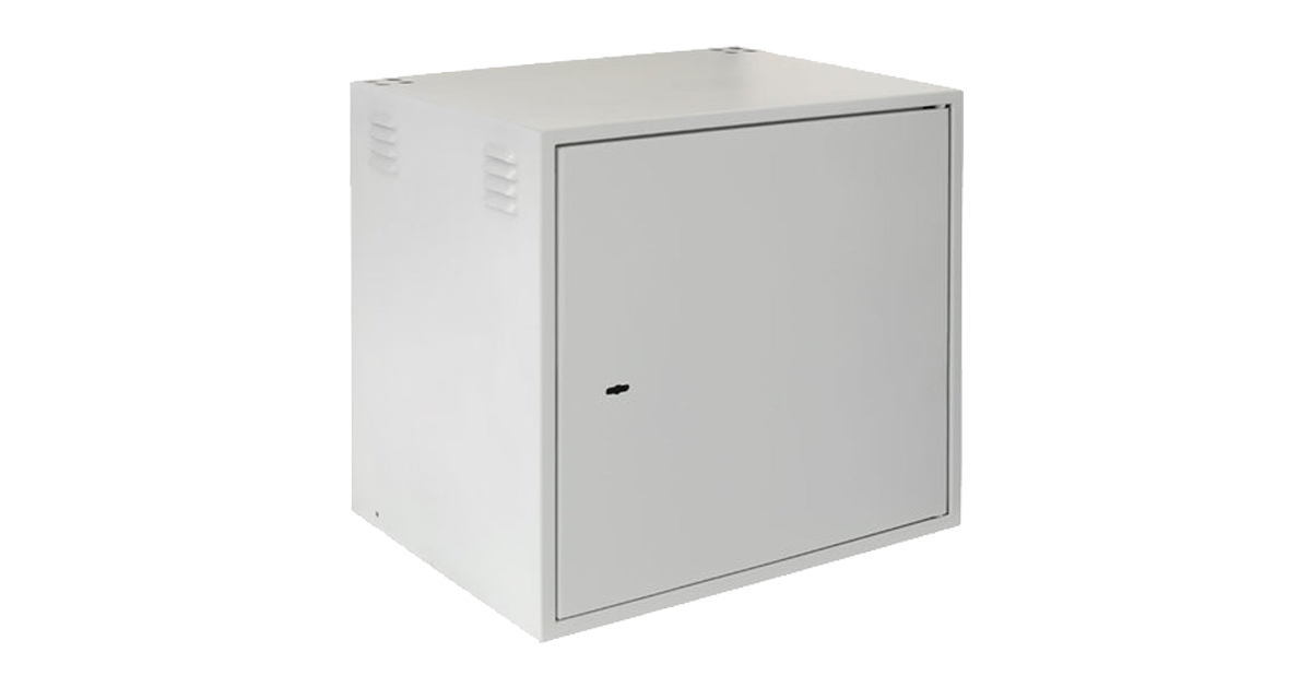 Настенный антивандальный шкаф, 12U, Ш600хВ605хГ450мм, серый 