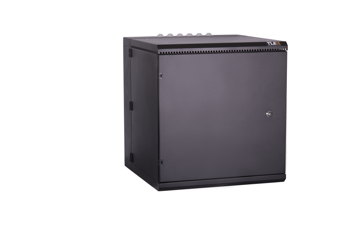Настенный двухсекционный шкаф 19", 6U, металлическая дверь, промышленный, степень защиты IP55, Ш600хВ370хГ600мм, черный.