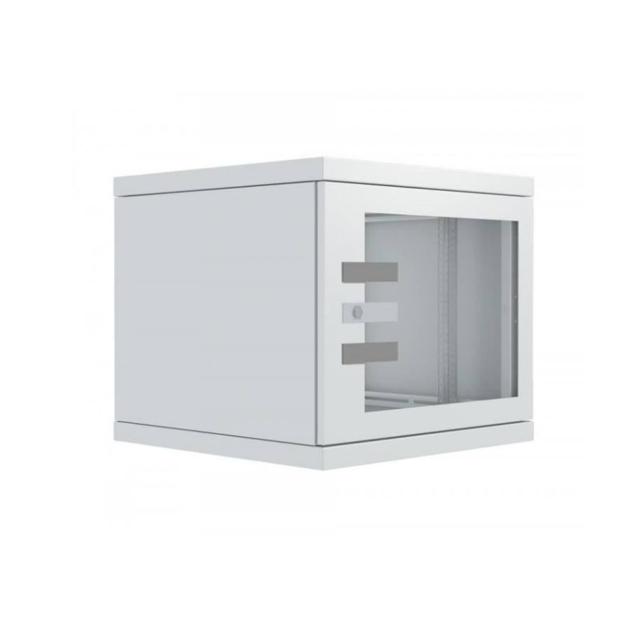 Шкаф настенный 19-дюймовый (19"), серия Z-BOX, 6U, 365x600х600мм (ВхШхГ), со стеклянной дверью, с открывающимися стенками, без наклеек на дверях, цвет